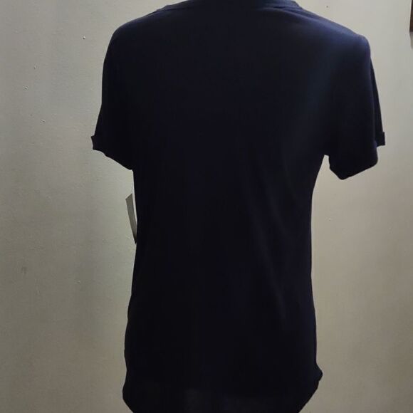 New Awake Size M Navy top with cuff sleeves, pink Nope Not Today - Picture 3 of 6